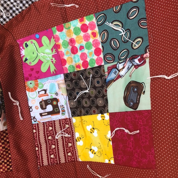 Patch work quilt hand made 44x66 - Picture 7 of 14